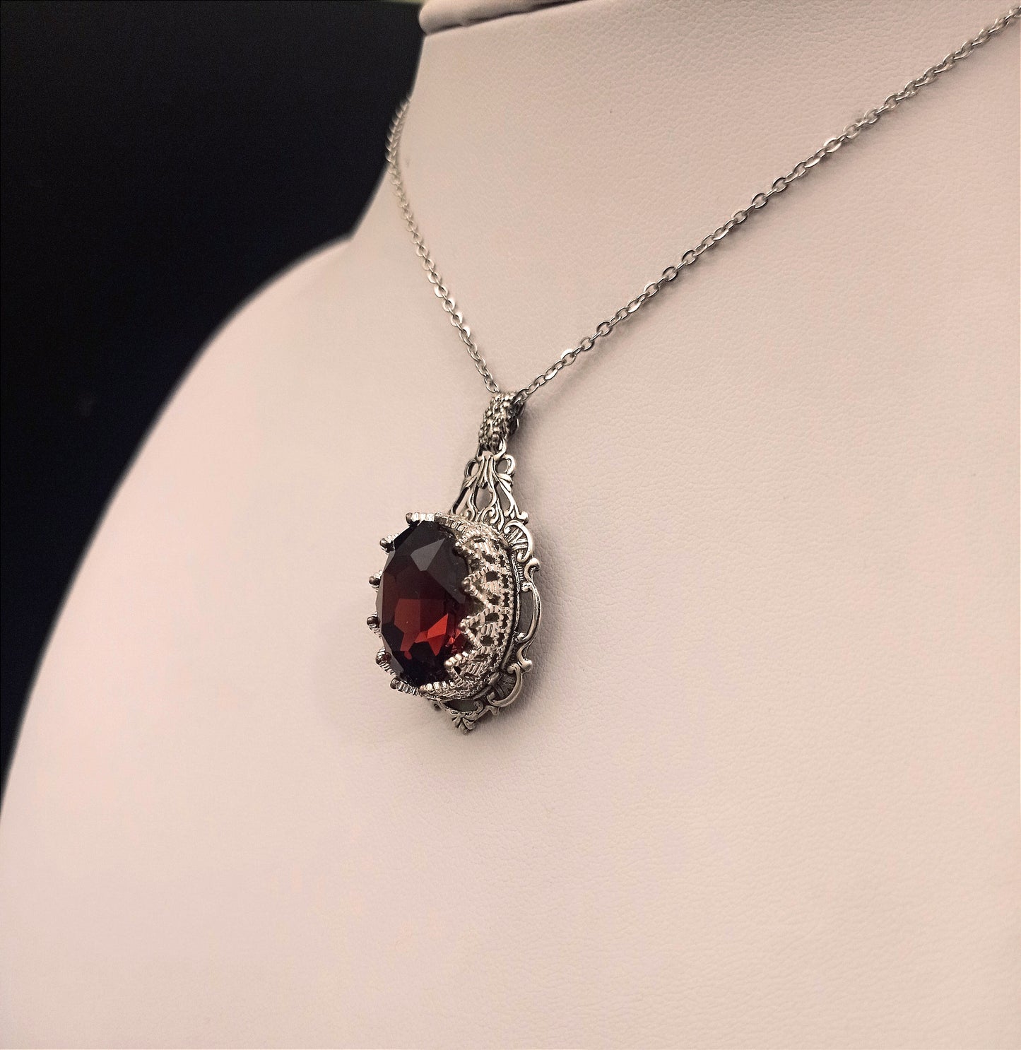 Burgundy Gothic Necklace