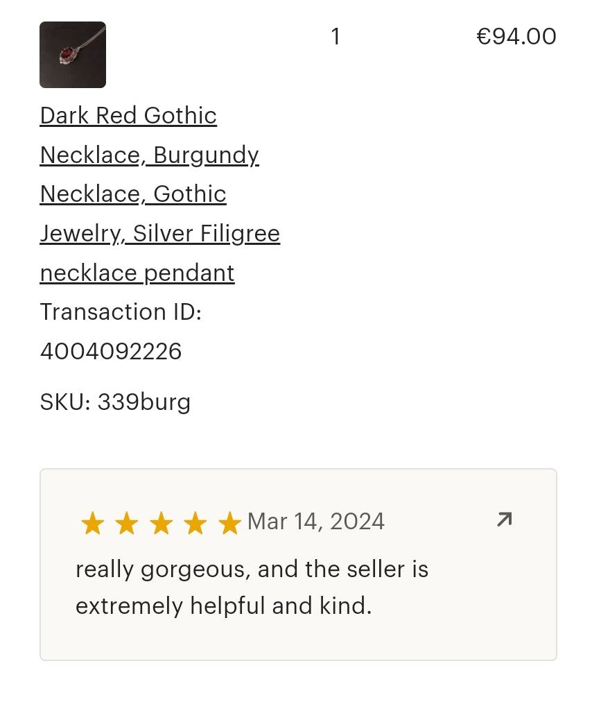 Burgundy Gothic Necklace
