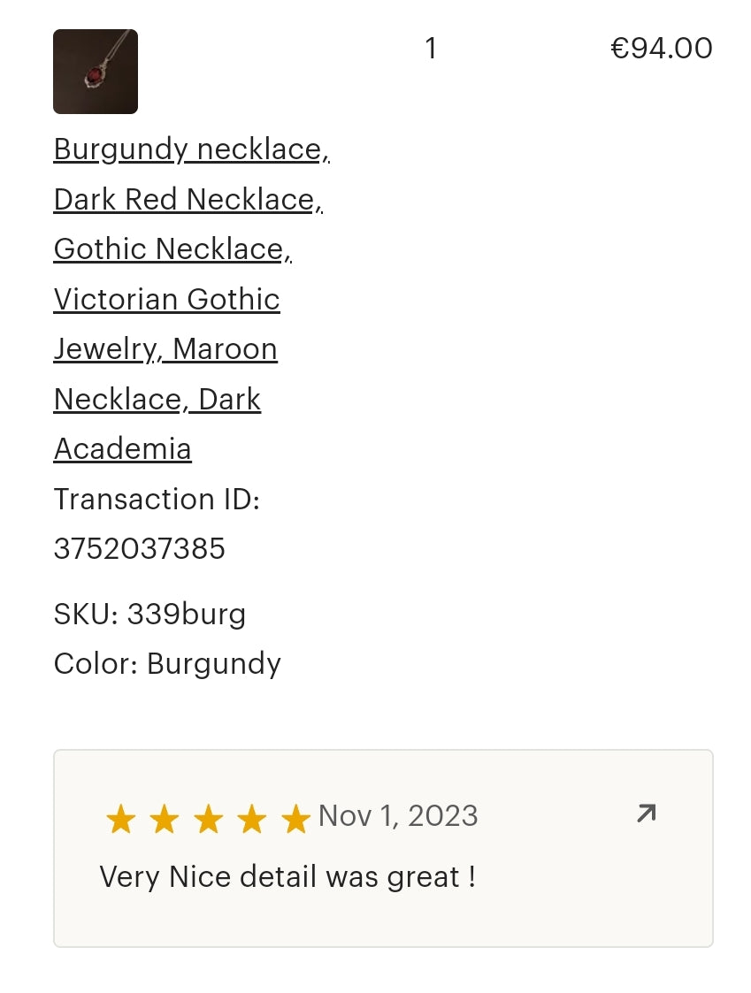 Burgundy Gothic Necklace