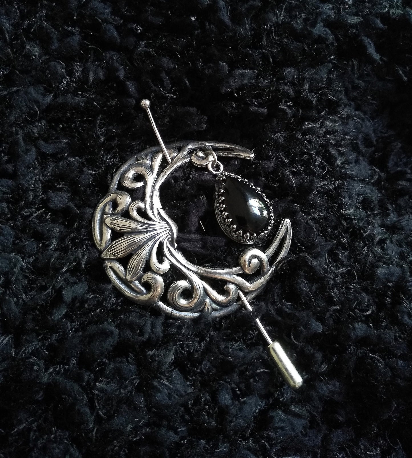 Celtic Crescent Brooch