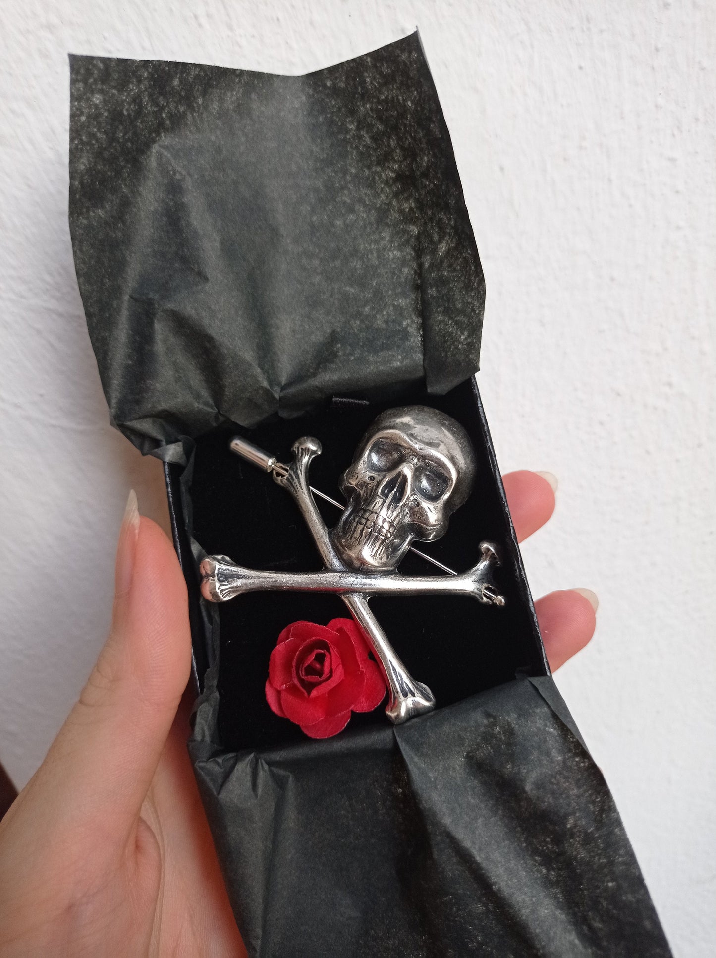 Crossbones Shawl Pin