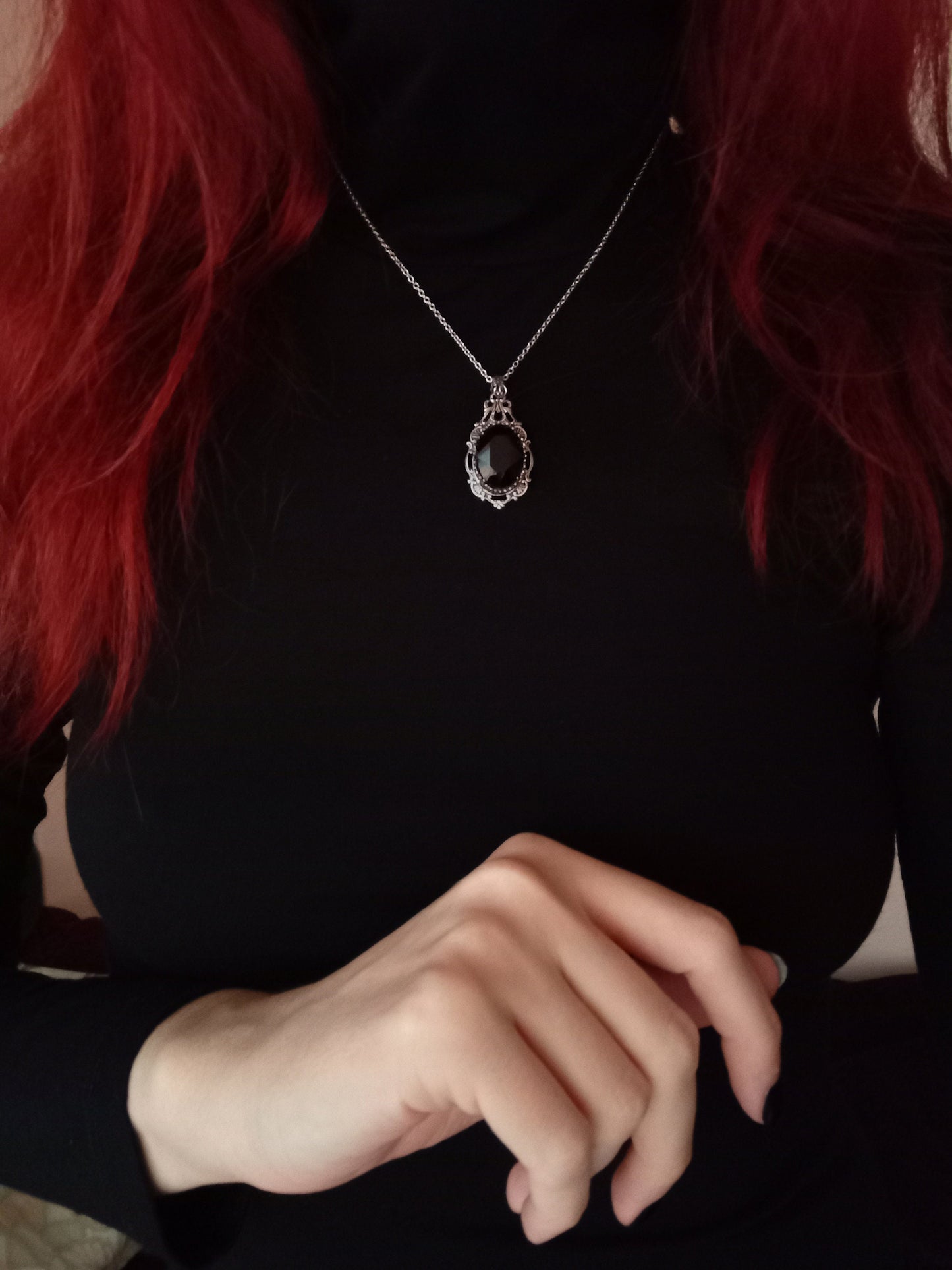 Burgundy Gothic Necklace