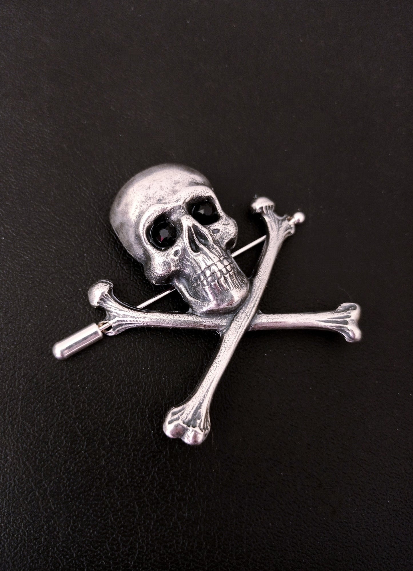 Crossbones Shawl Pin