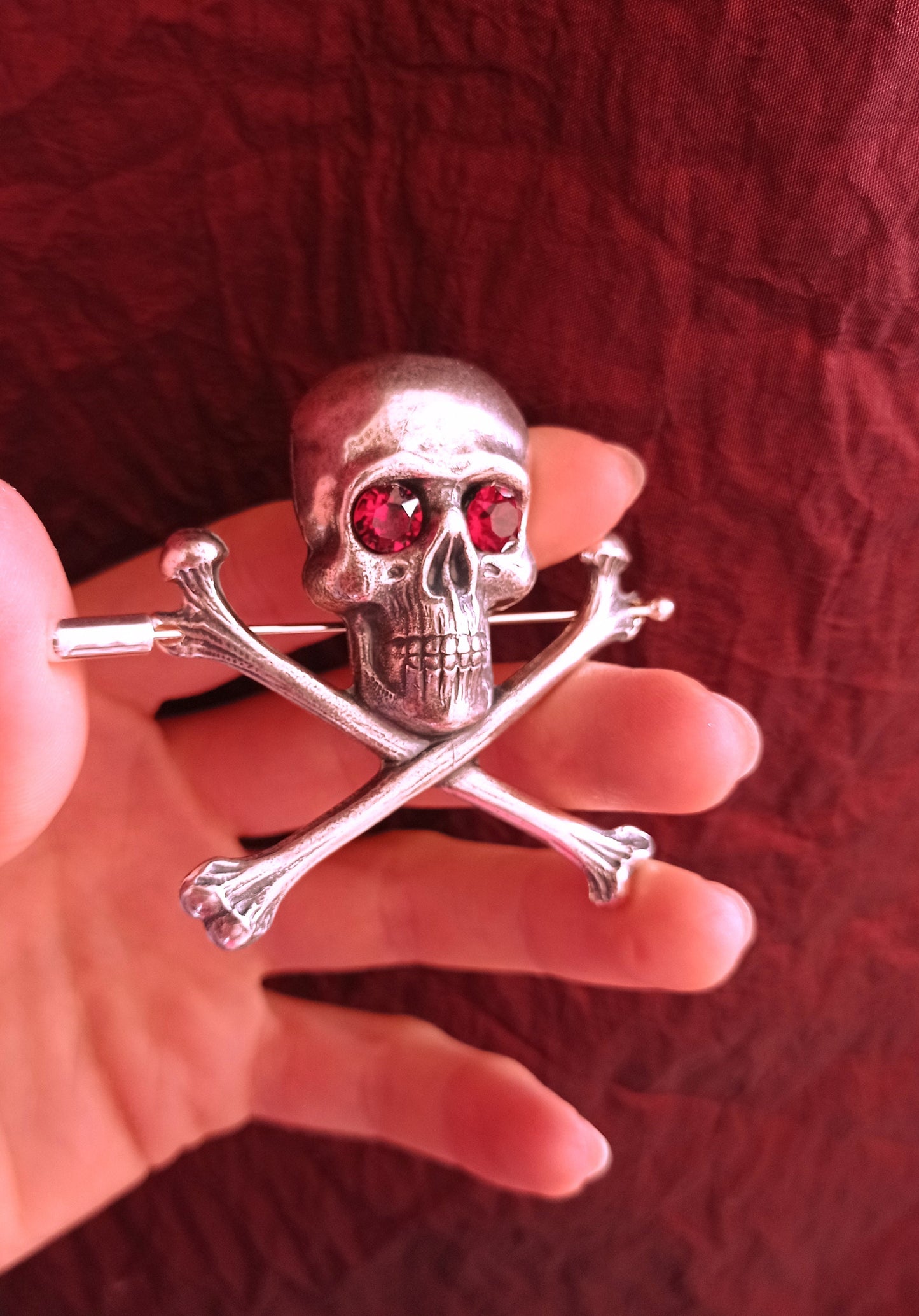 Crossbones Shawl Pin