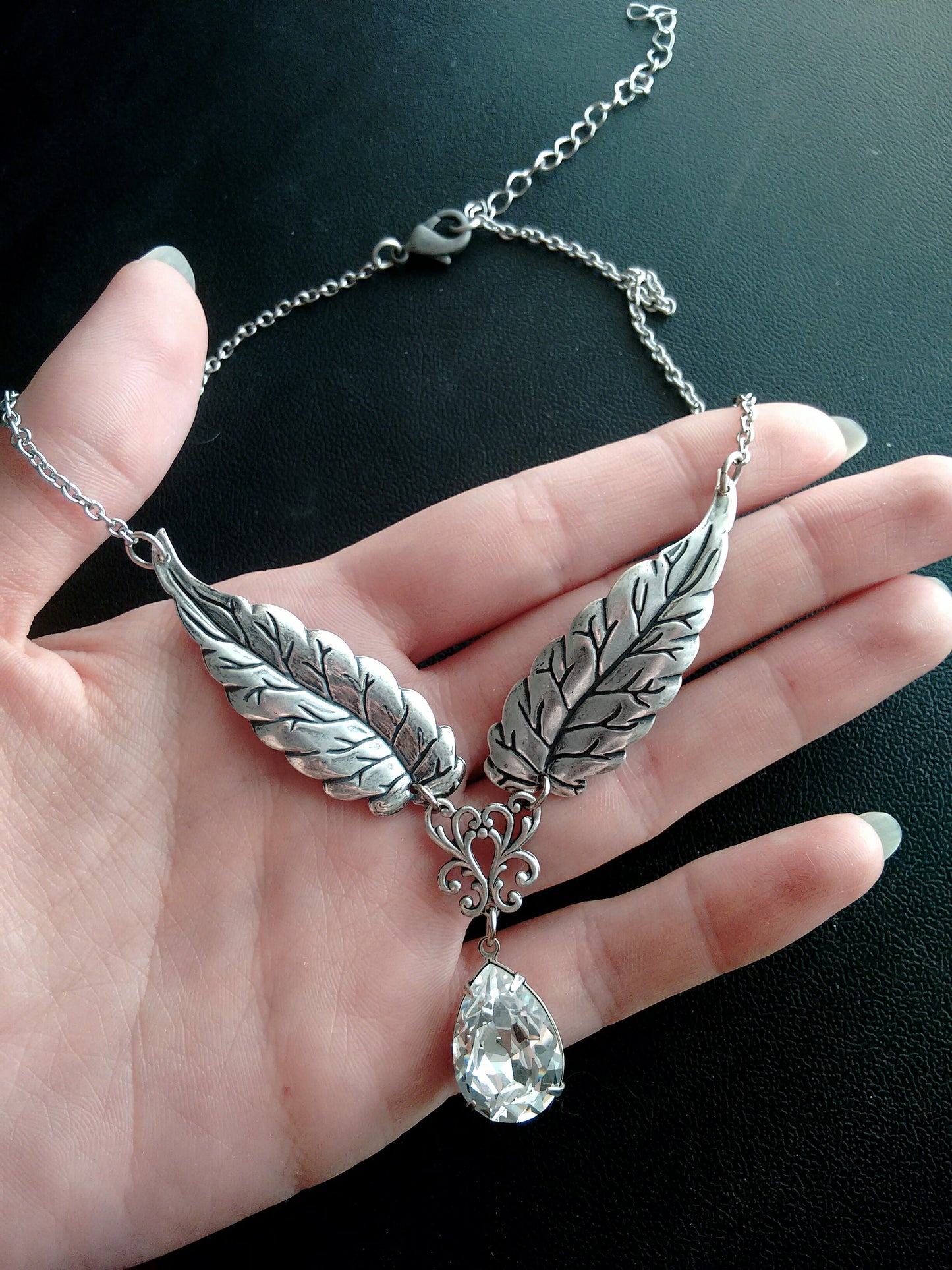 Silver Leaves necklace