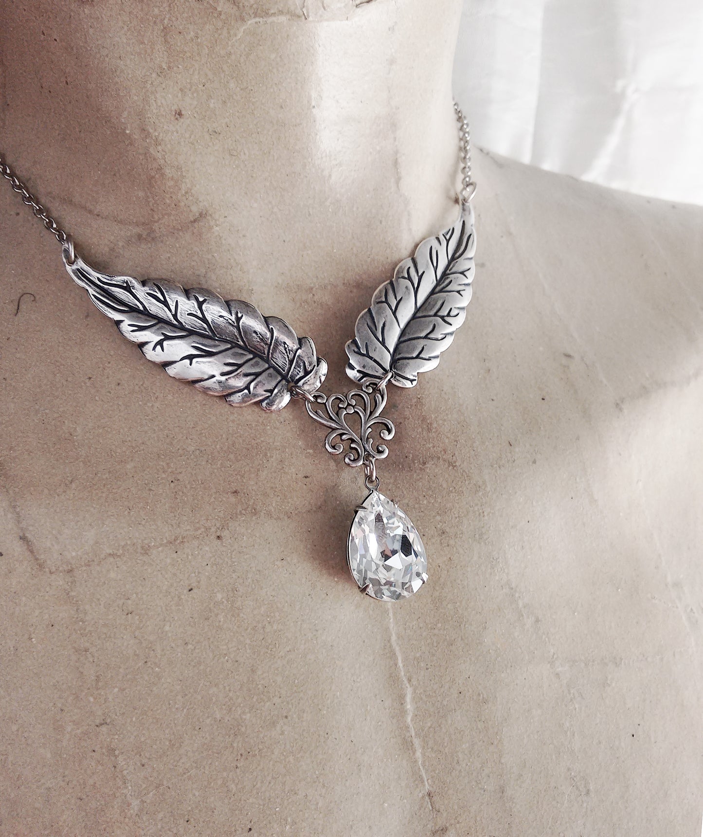 Silver Leaves necklace