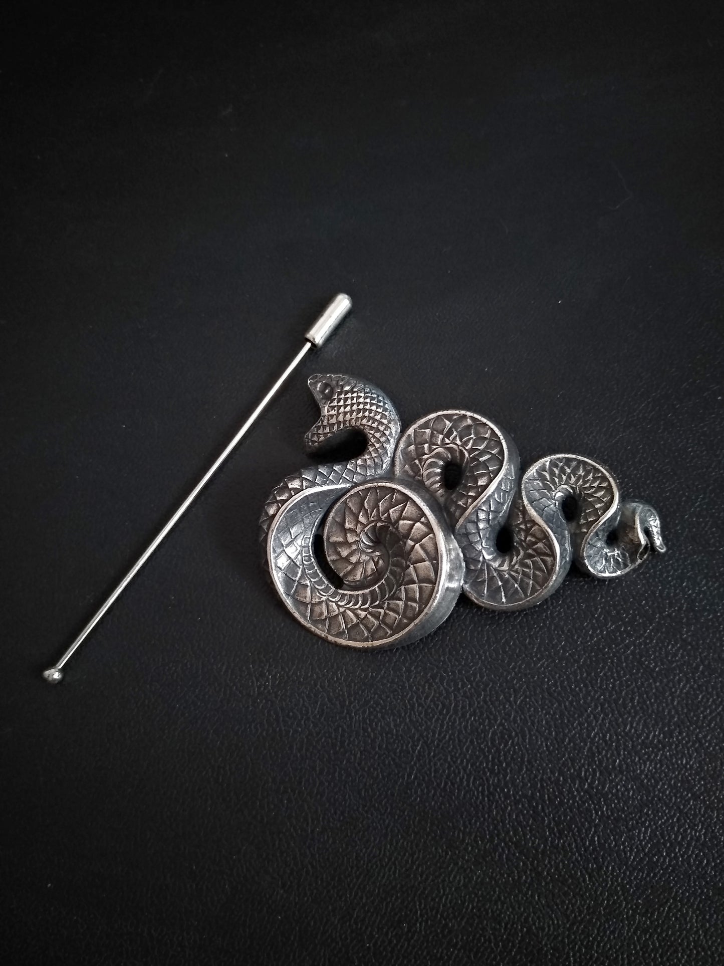 Silver Snake pin