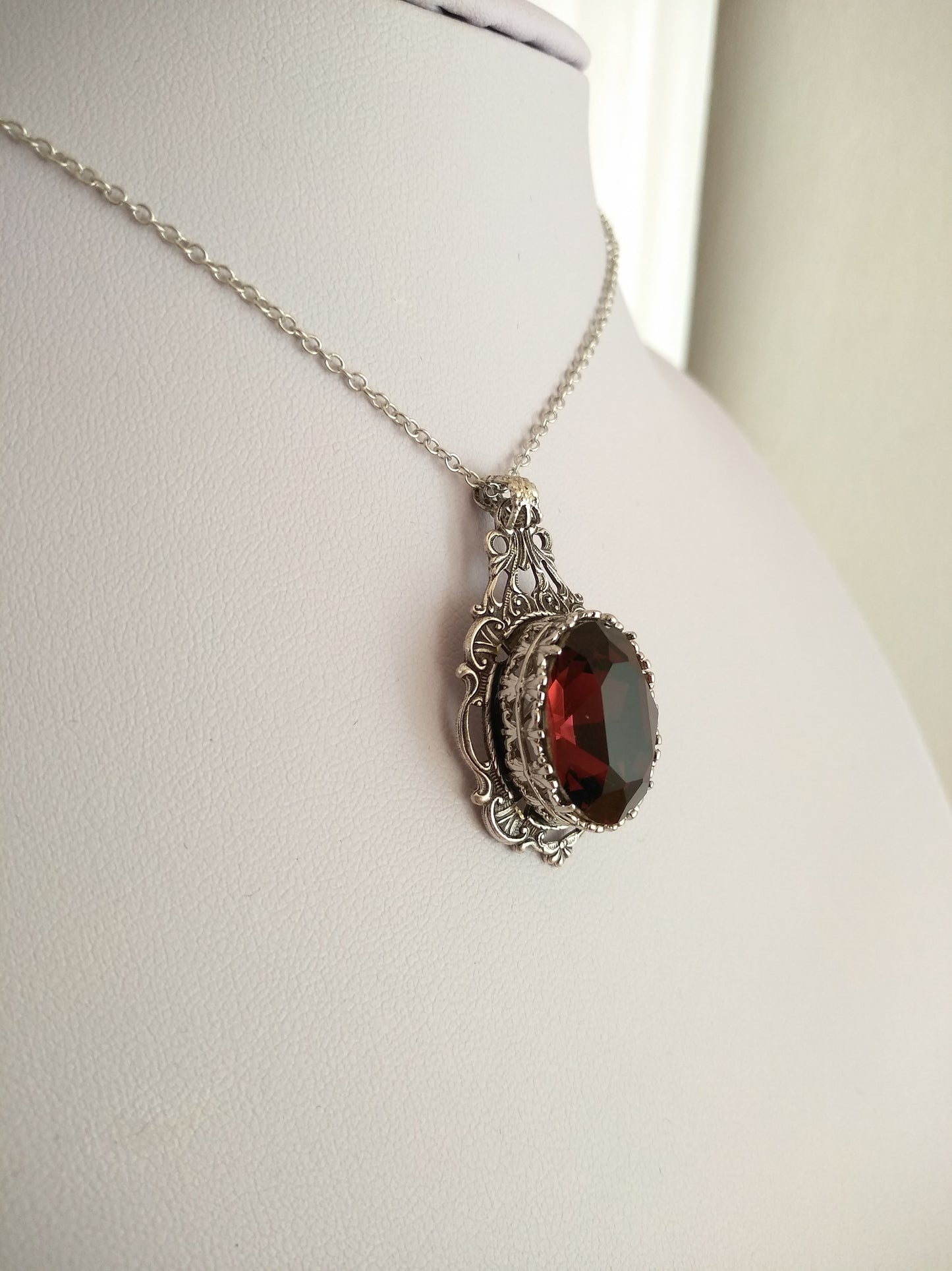 Burgundy Gothic Necklace