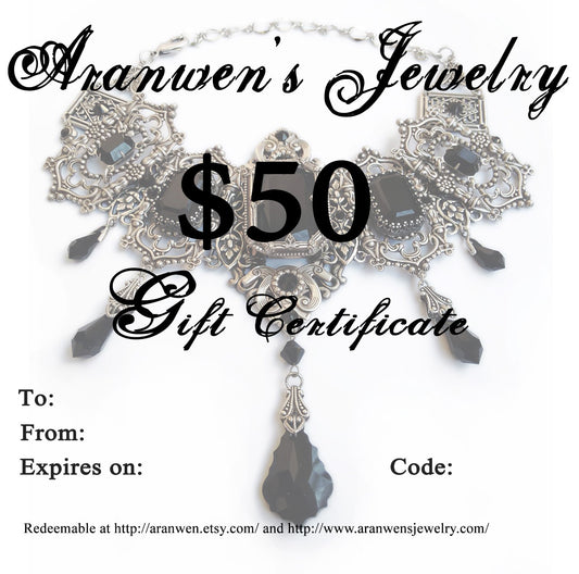 Aranwen's Gothic Jewelry Gift Card