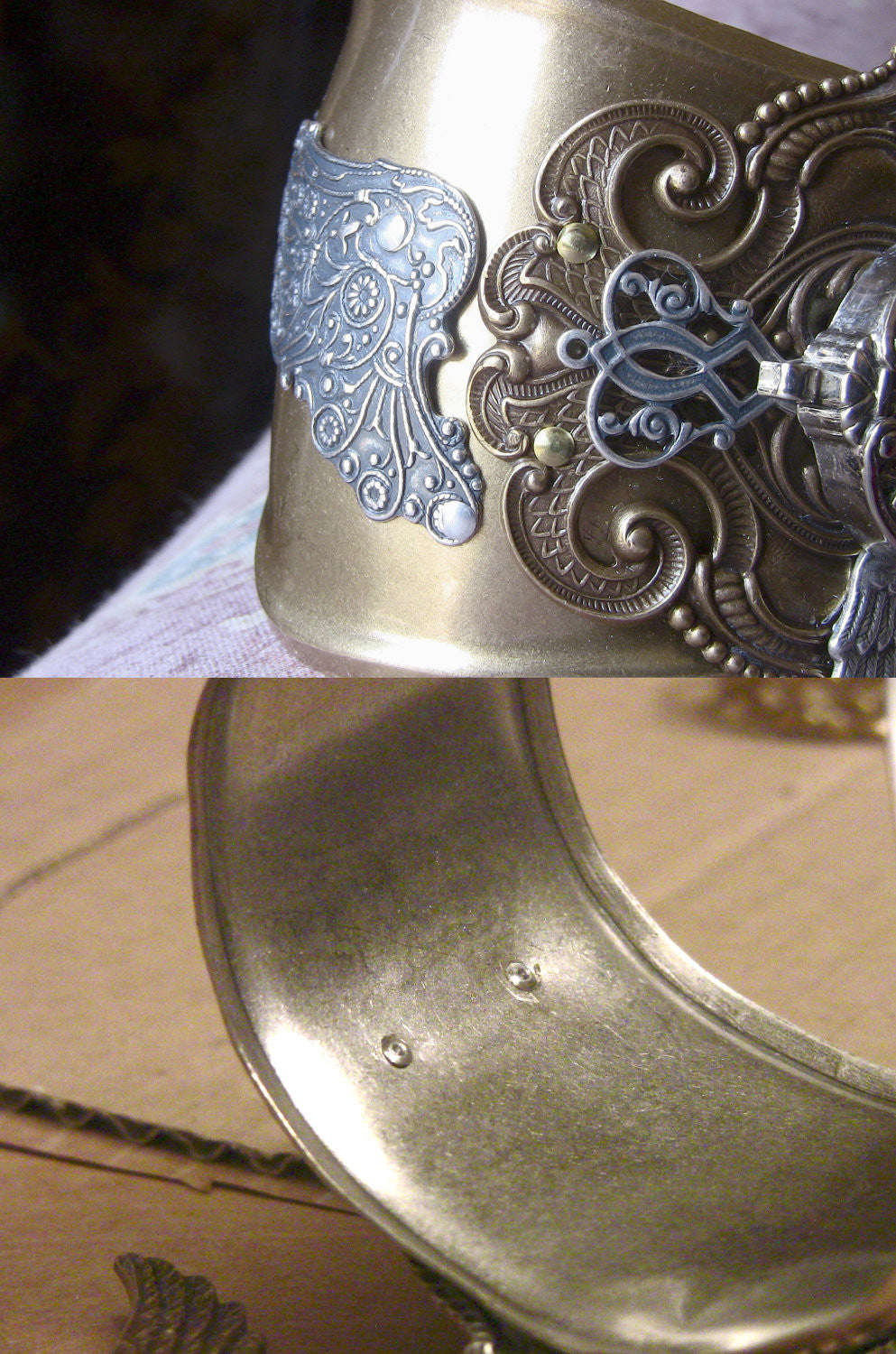 Brass Steampunk Watch Cuff -b - Aranwen's Jewelry
 - 4