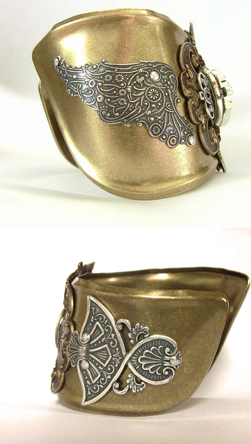 Brass Steampunk Watch Cuff -b - Aranwen's Jewelry
 - 5