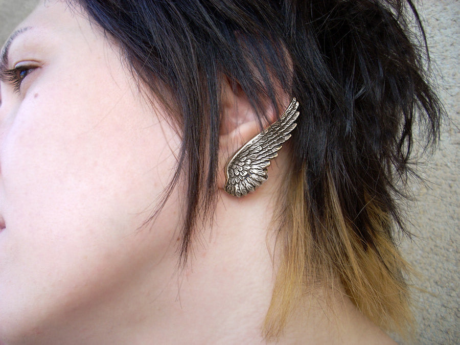 Brass Angel Wing Earrings - Aranwen's Jewelry
- 4