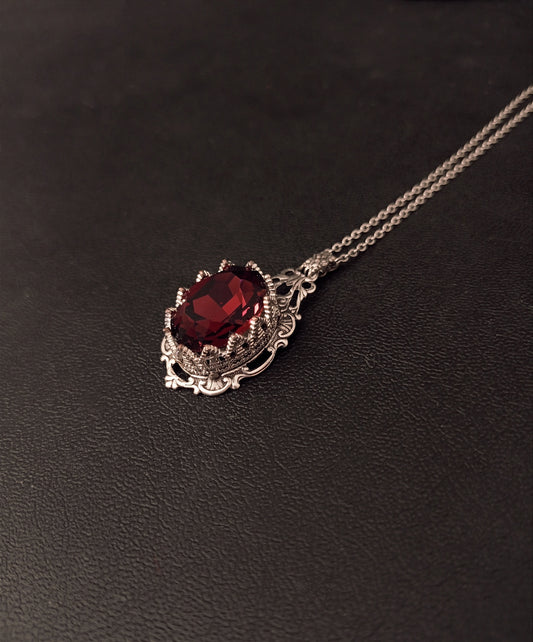 Burgundy Gothic Necklace