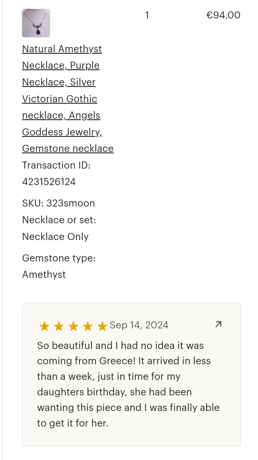 Amethyst Goddess Necklace