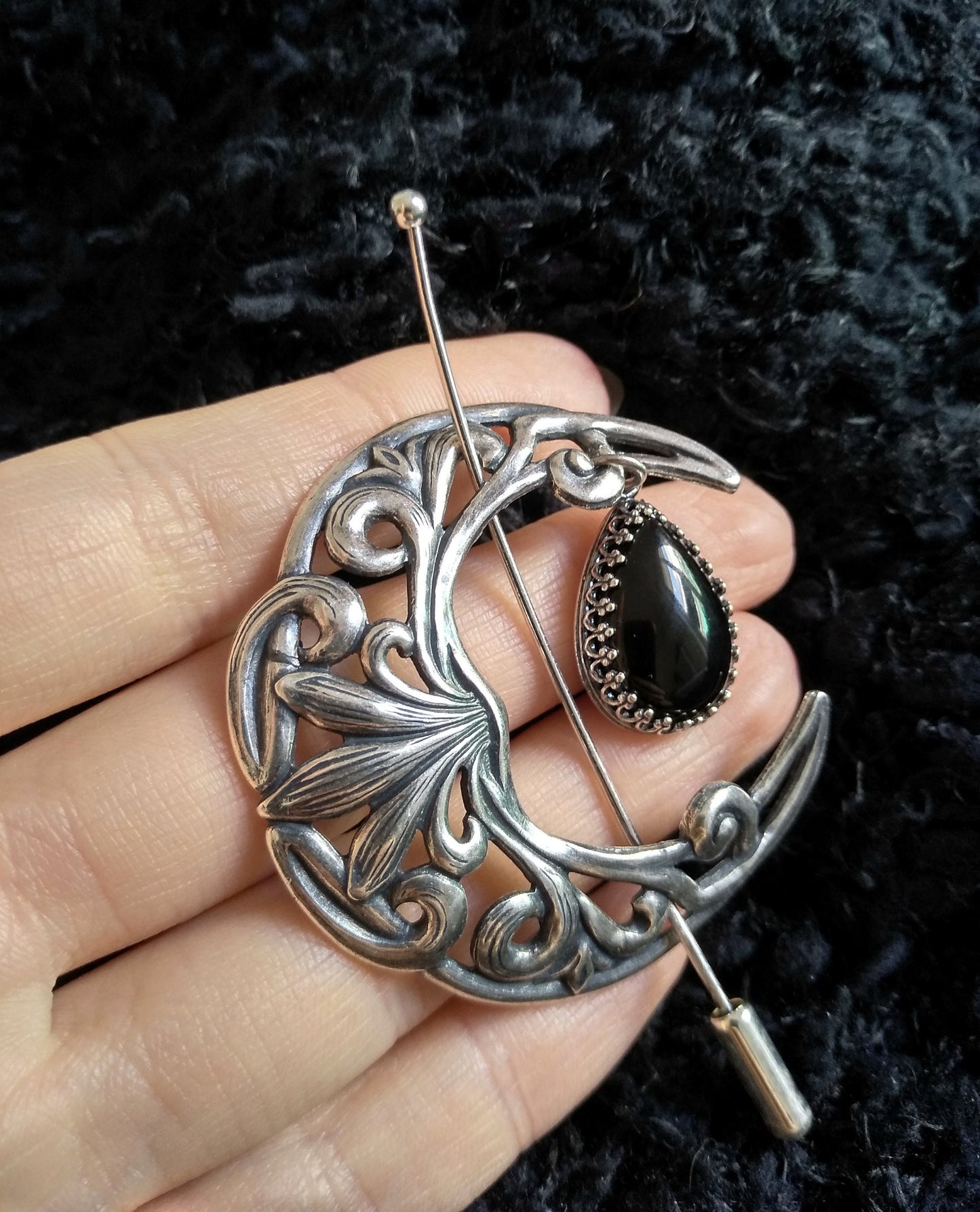 Celtic Crescent Brooch