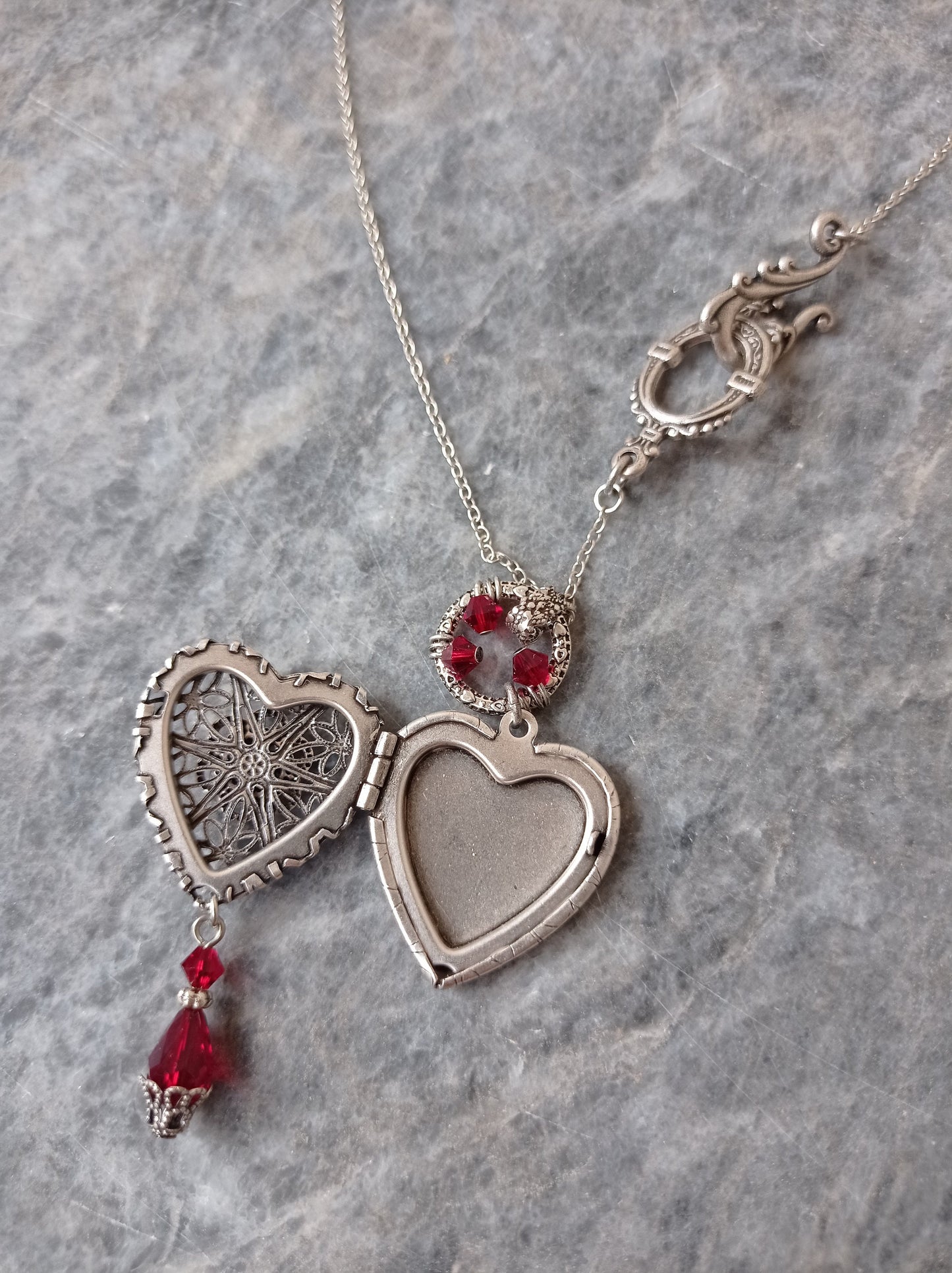 Heart locket necklace