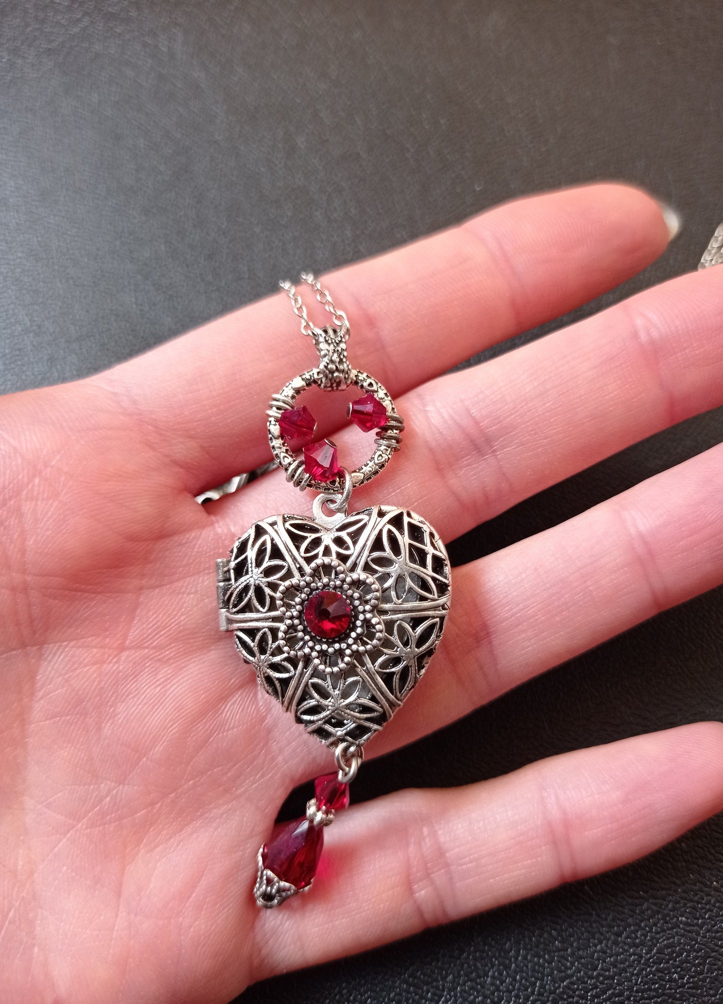 Heart locket necklace