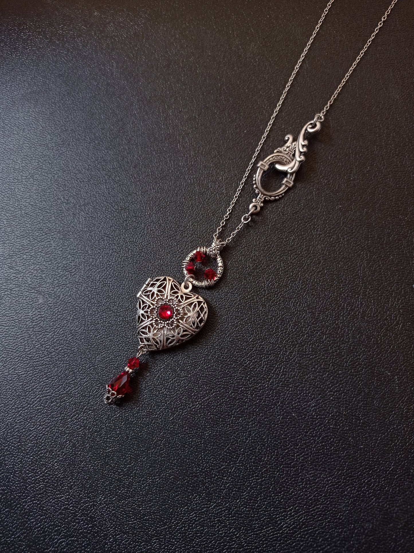 Heart locket necklace