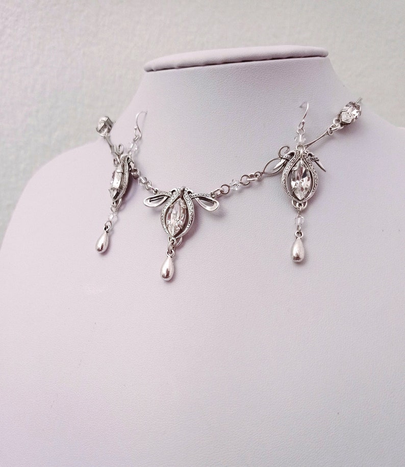 Silver Clear or AB Swarovski Crystal Bridal Jewelry Set – La Bella Bridal  Accessories