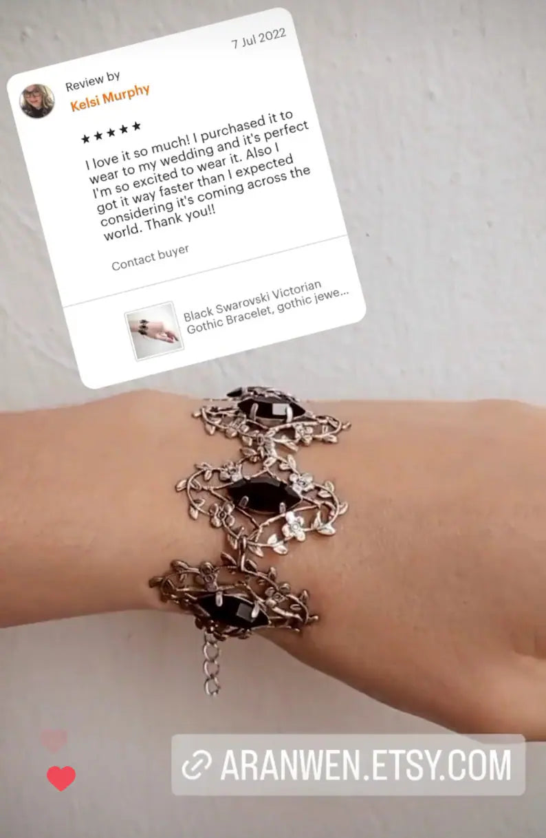 Filigree leaves bracelet