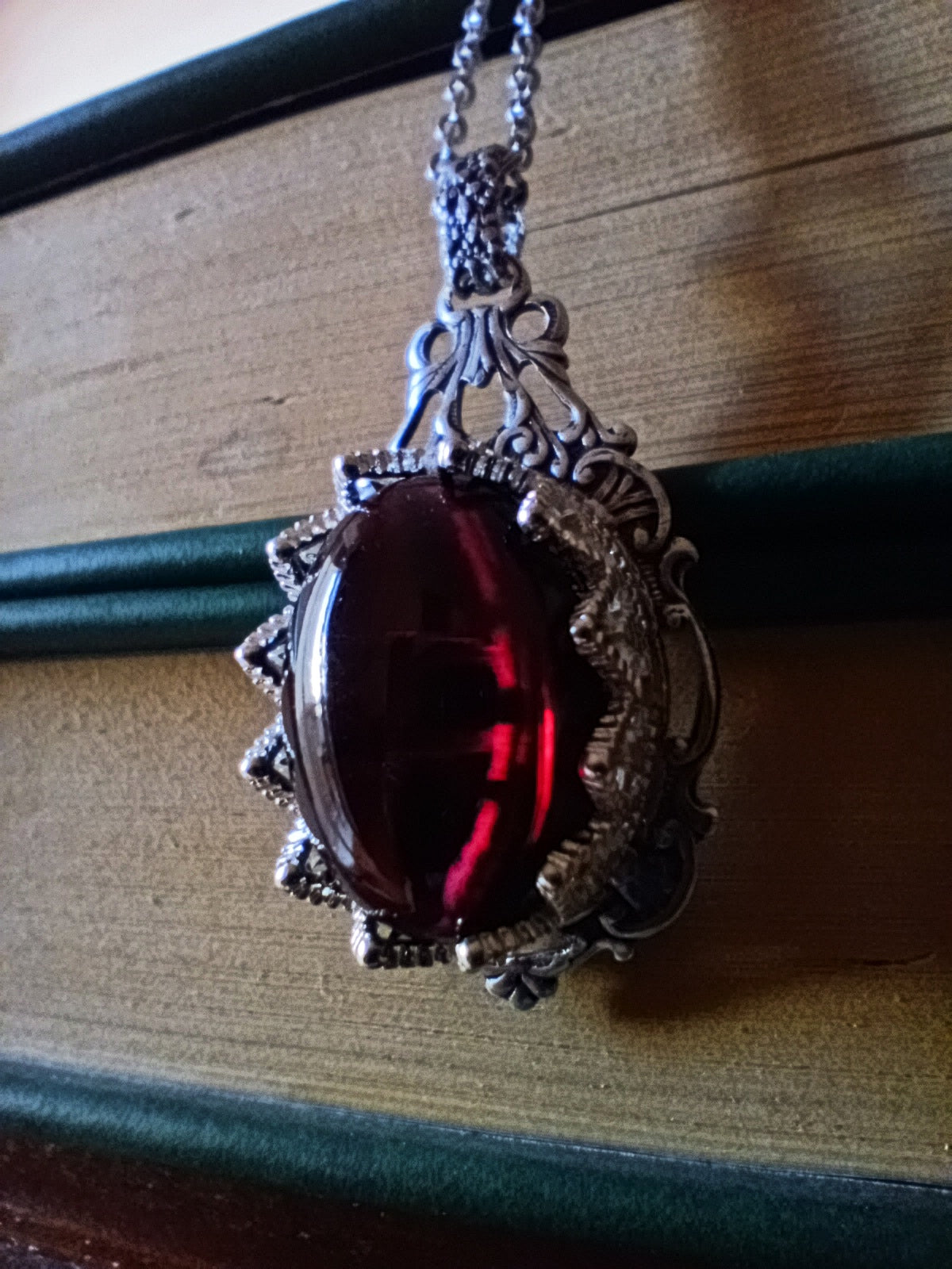 Natural Garnet Gothic Necklace