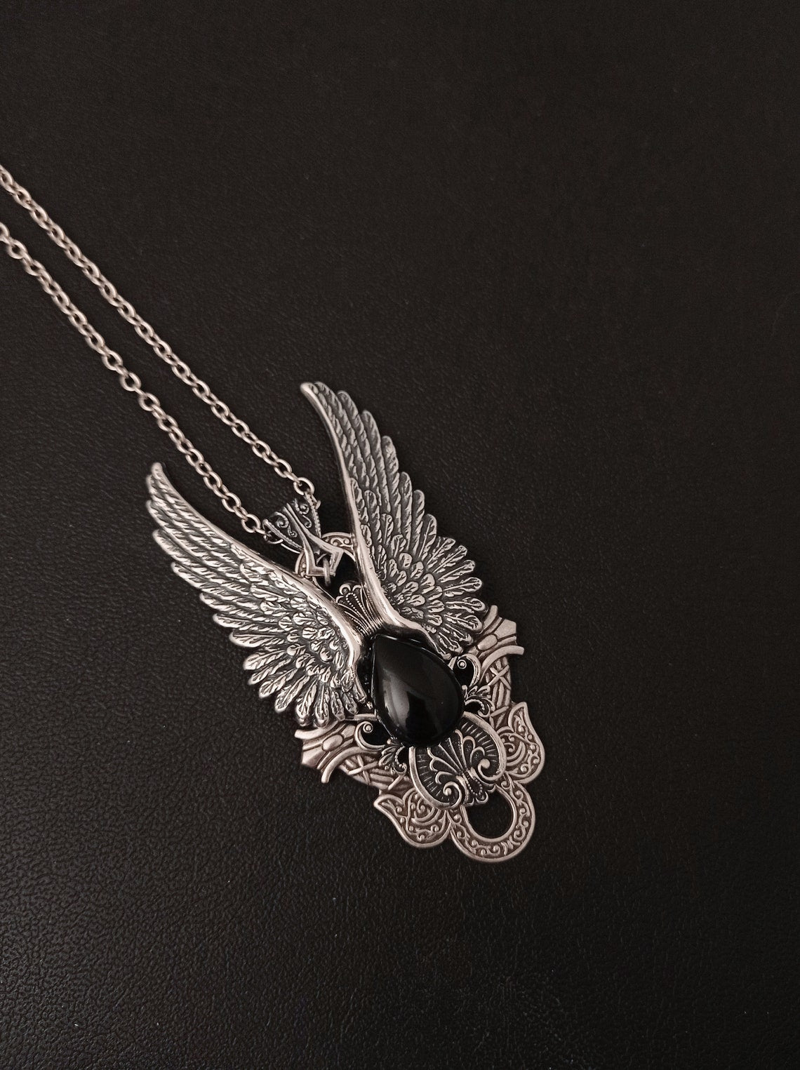 Dark Angel Wings Necklace