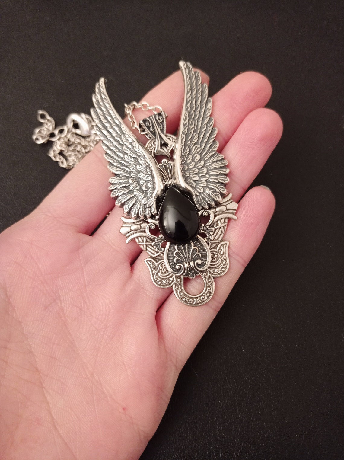 Dark Angel Wings Necklace