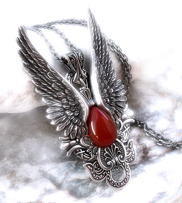 Dark Angel Wings Necklace