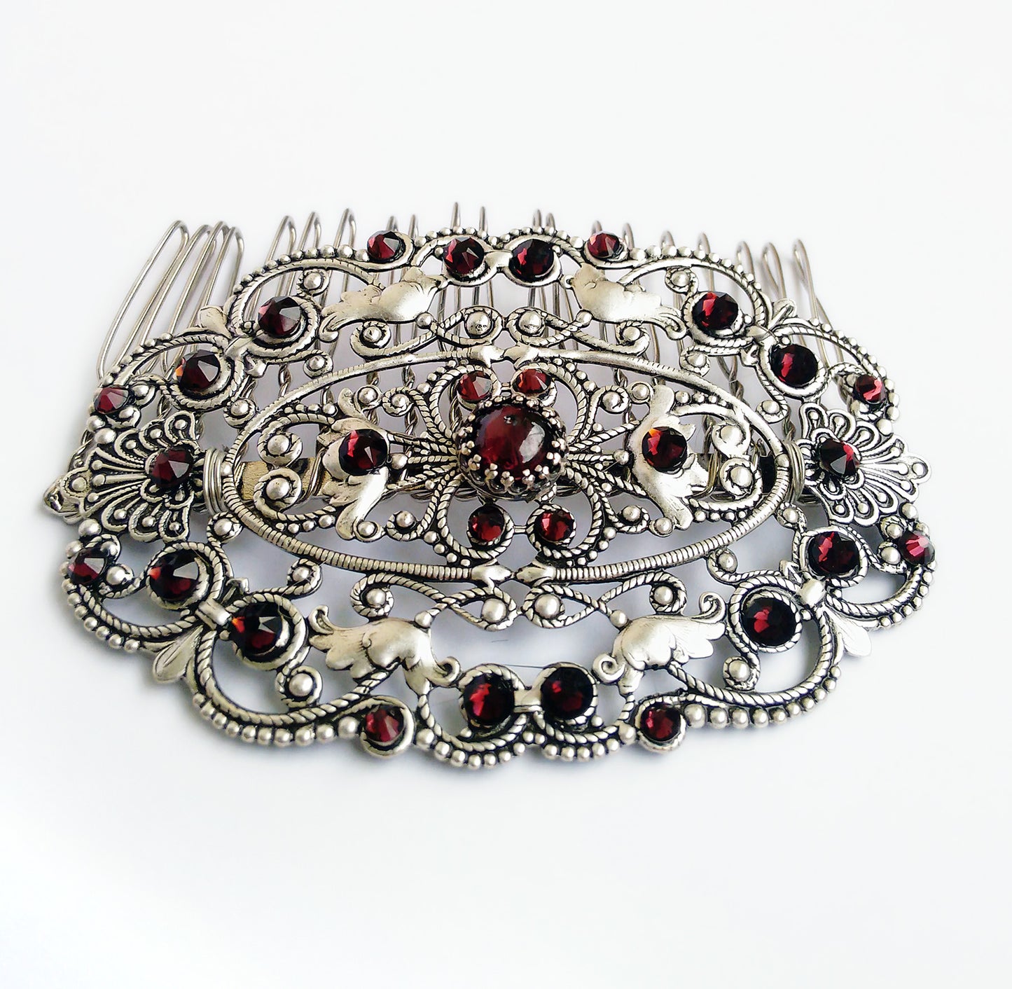 Garnet Hair Comb