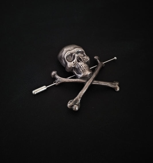 Crossbones Shawl Pin