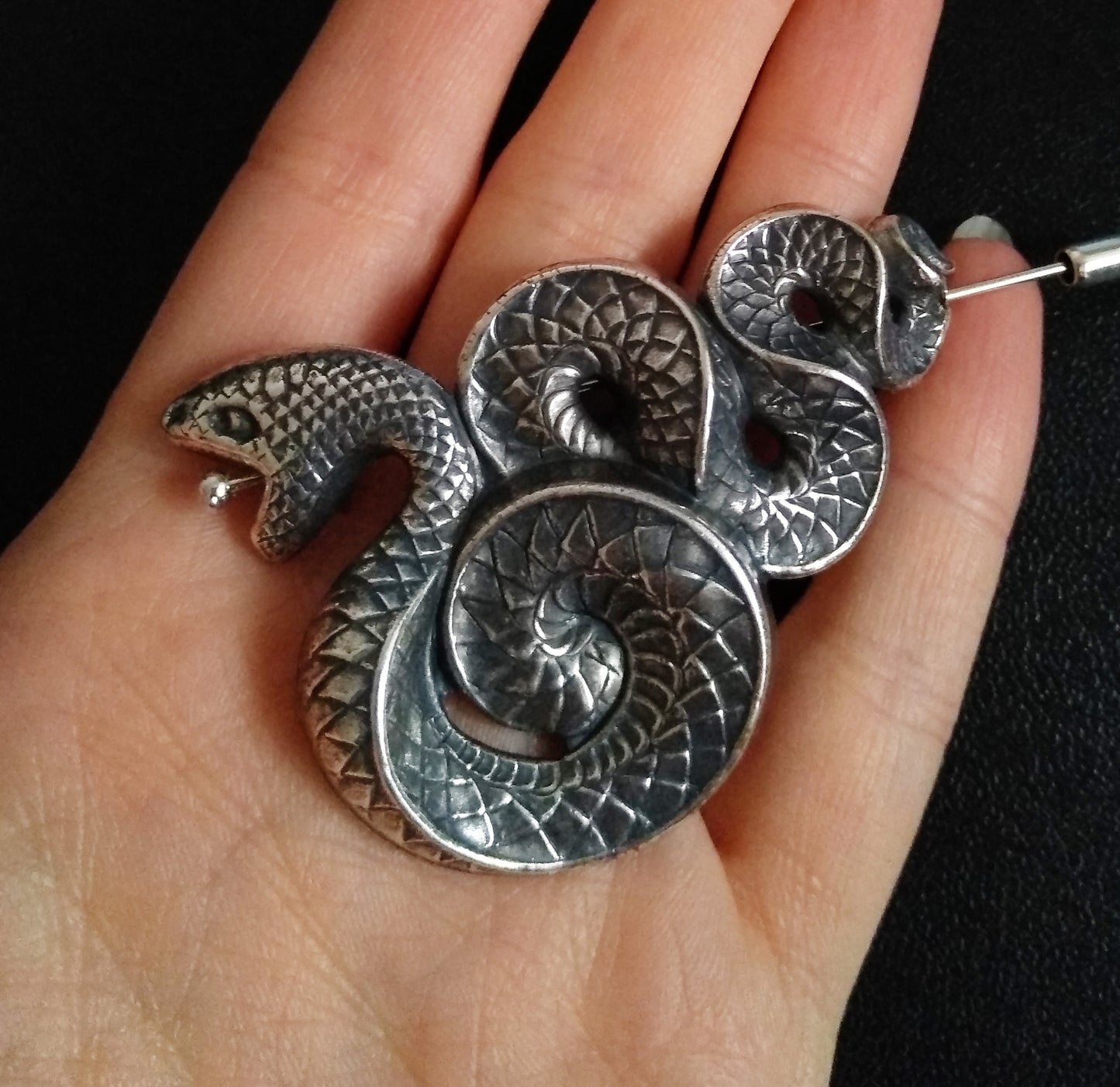 Silver Snake pin
