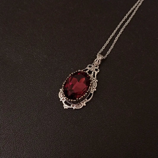 Burgundy Gothic Necklace